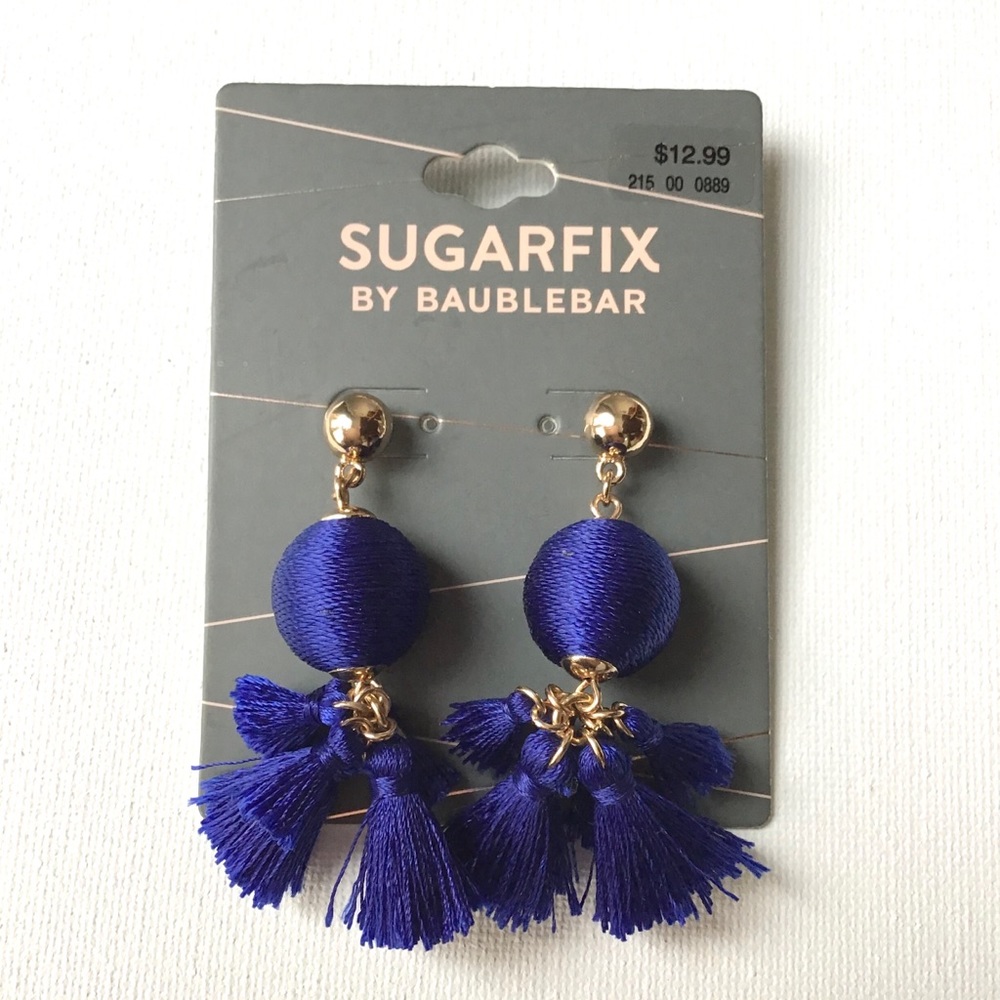 Sugarfix by Baublebar Blue Tassel Earrings
